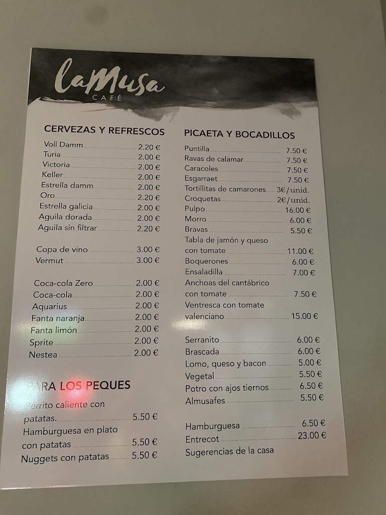 La Musa — Carta