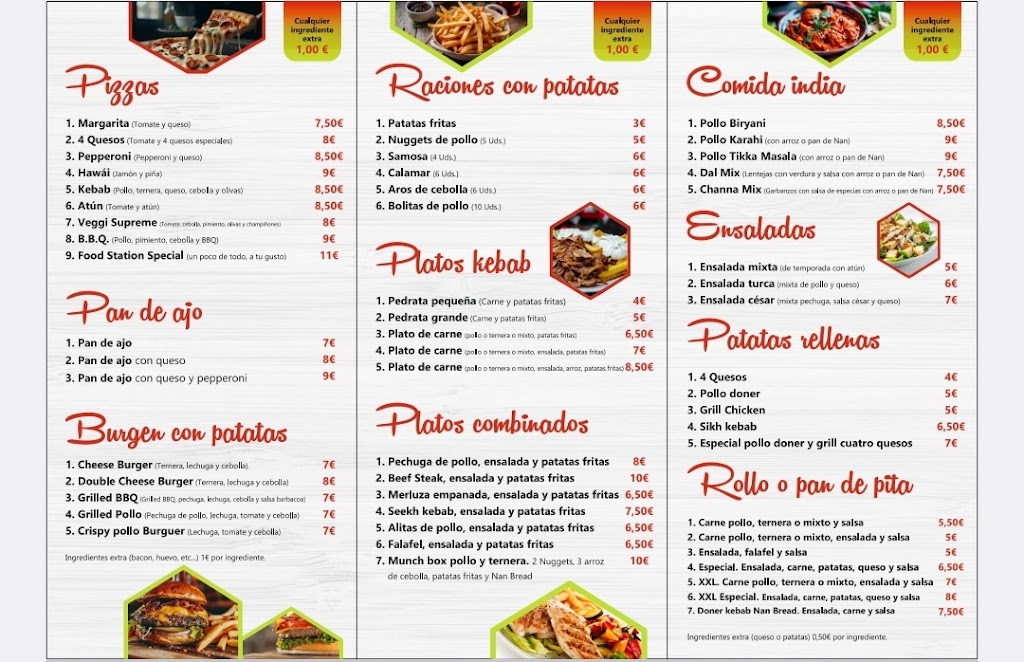 Kebab Taj Mahal — Carta