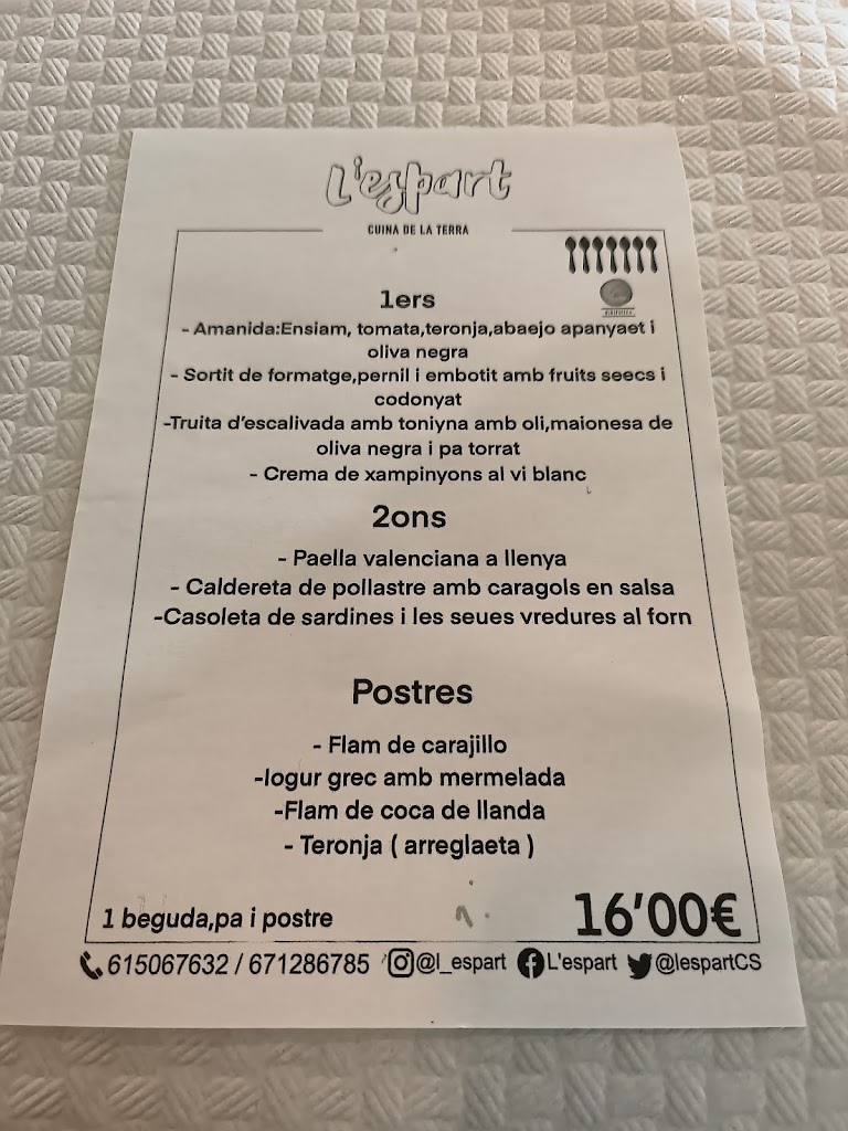 L'Espart — Carta