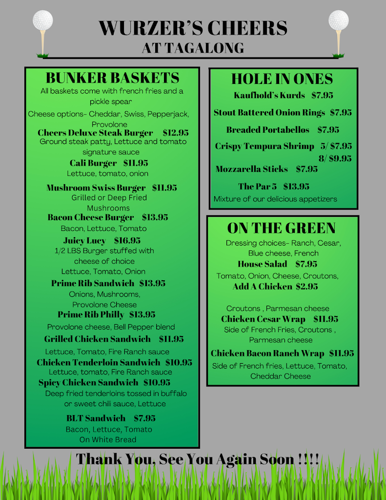  Cheers Bar & Grill - Wurzers At Tagalong