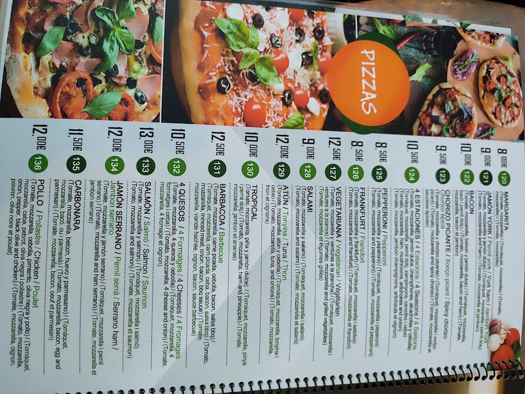 La Dorada Bar Restaurante — Carta