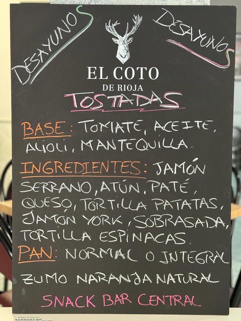 Central Snack - Bar — Carta