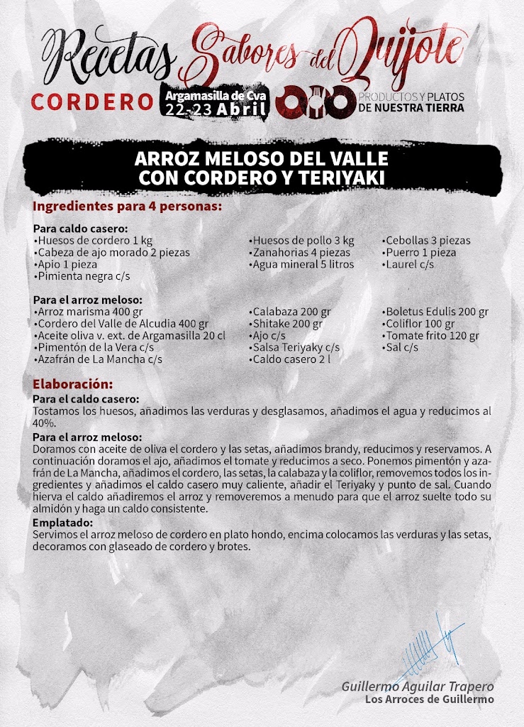 Restaurante Arroz&Roll by Guillermo Aguilar — Carta