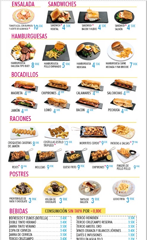 TAPA LA CARTA — Carta