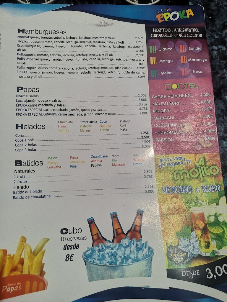 Cafe Epoka — Carta