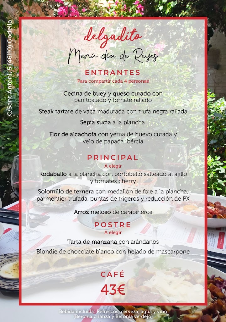 Delgadito Gastrobar — Carta