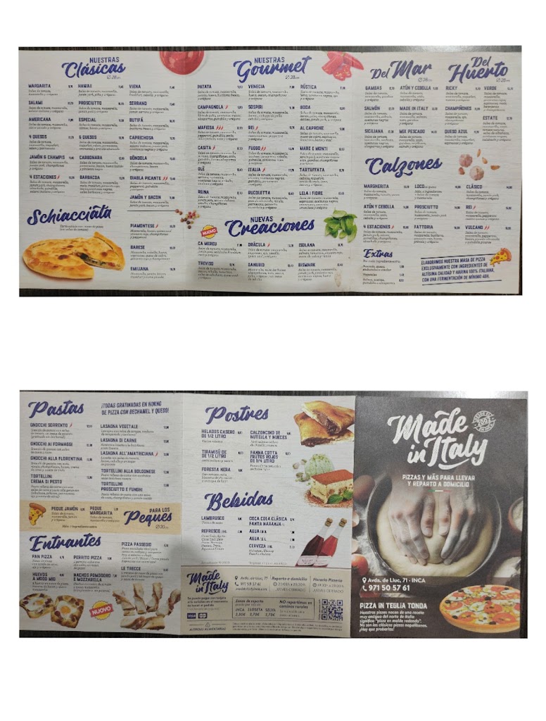 Made In Italy Pizza — Carta