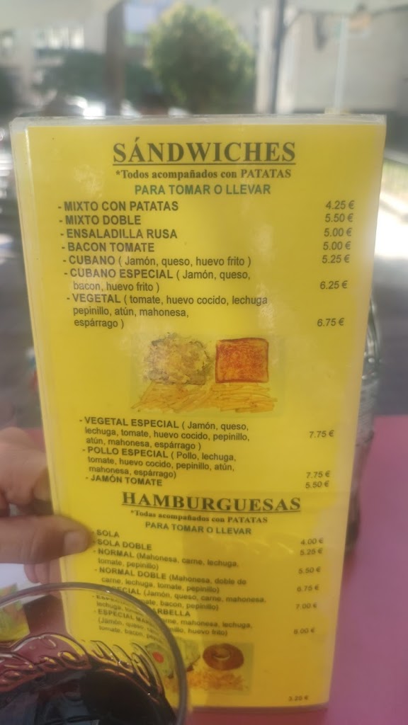 Bar Cafeteria Marbella — Carta