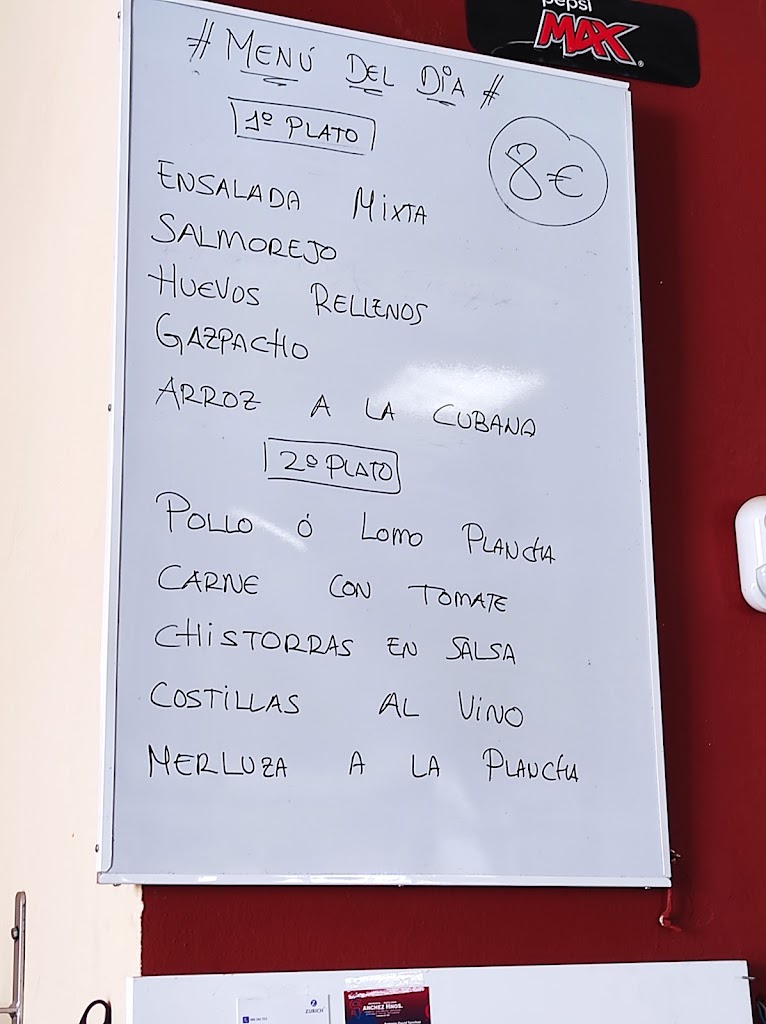 Bar "Casa Paco" — Carta