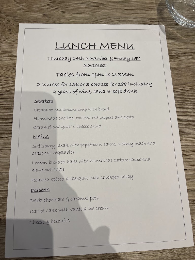 Los Elementos Restaurant — Carta