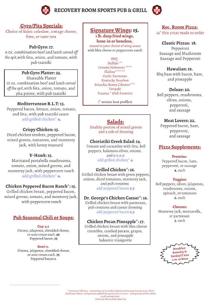  Recovery Room Sports Pub & Grill