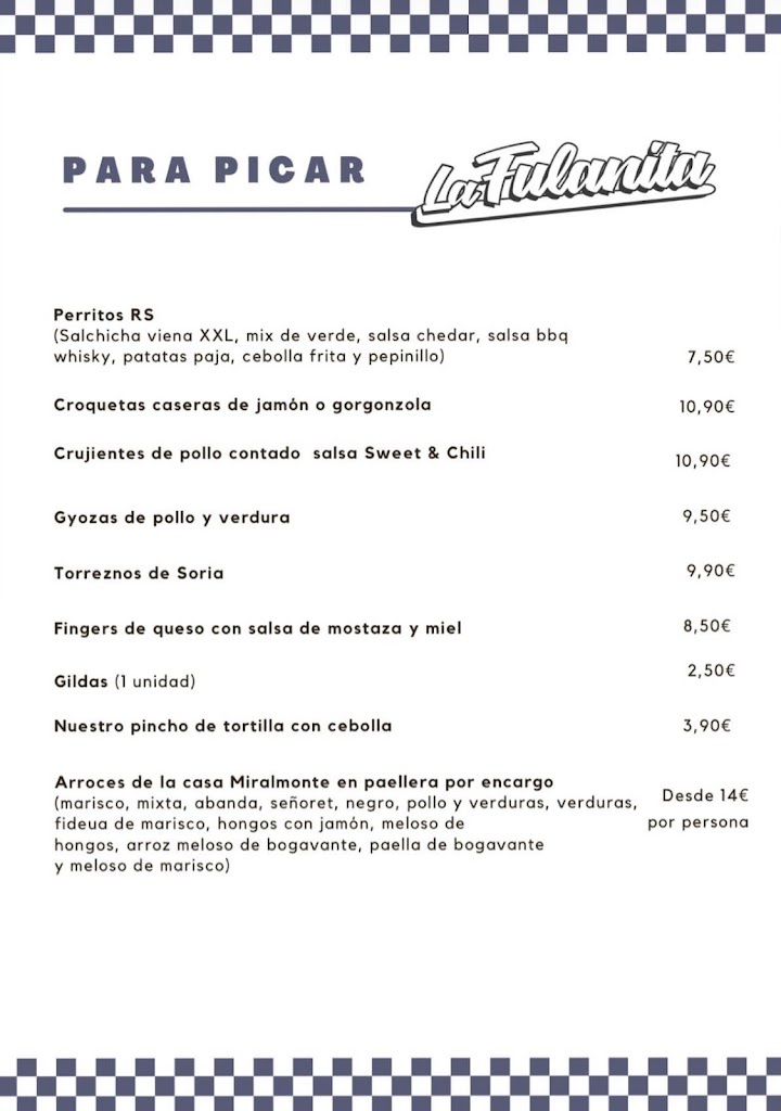 La Menganita — Carta
