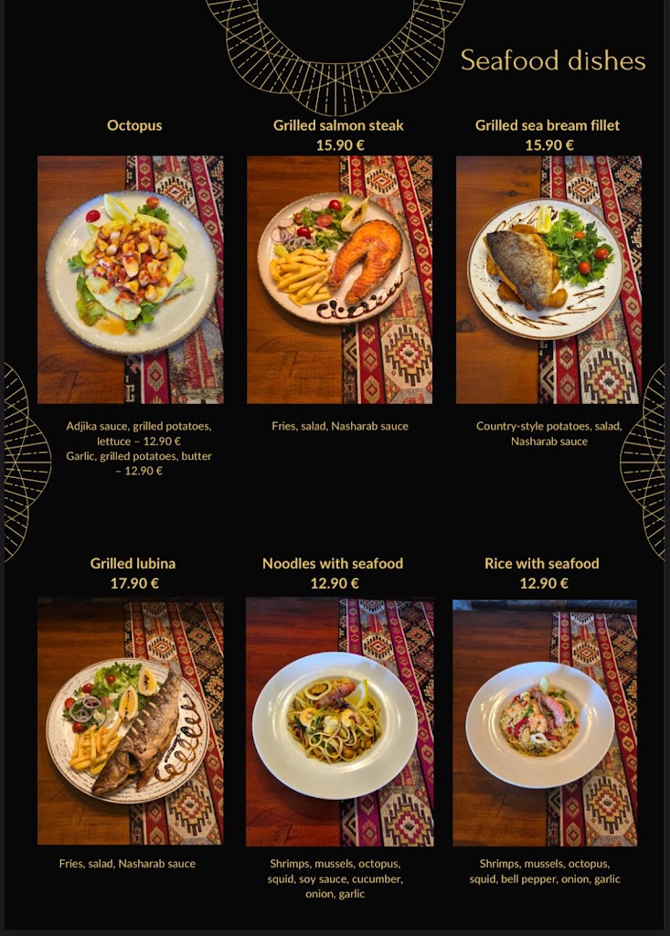 Restaurante Baku — Carta