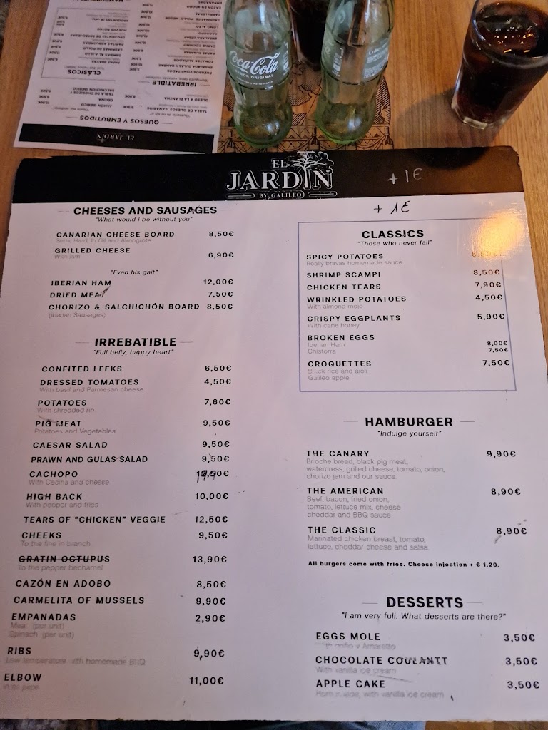 El jardin — Carta