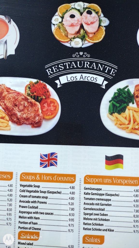 Restaurante los Arcos S.C. — Carta