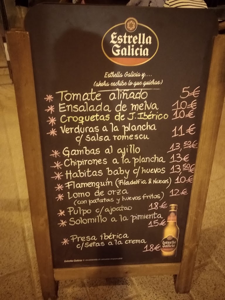 Bar La Esquinita — Carta