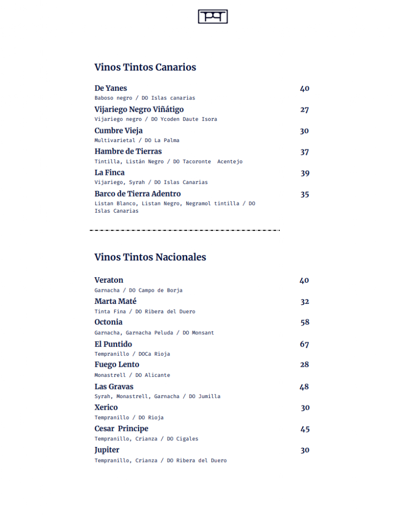 Malaka Restaurant — Carta