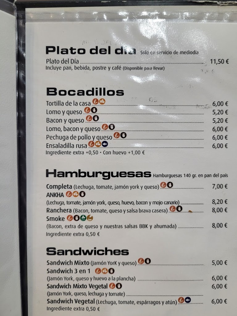 ANKHA CAFETERIA — Carta