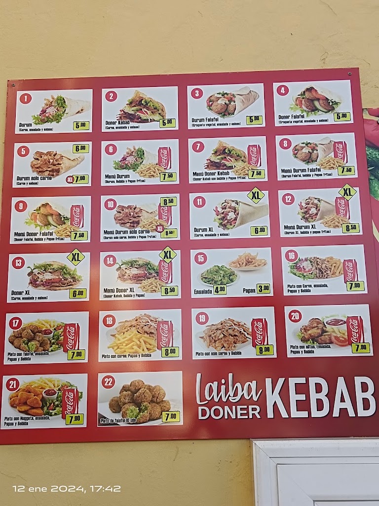 Laiba Donner Kebab — Carta