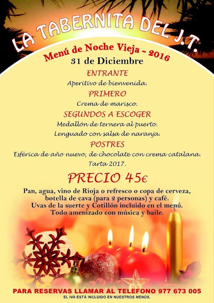 La Tabernita de la Neia — Carta