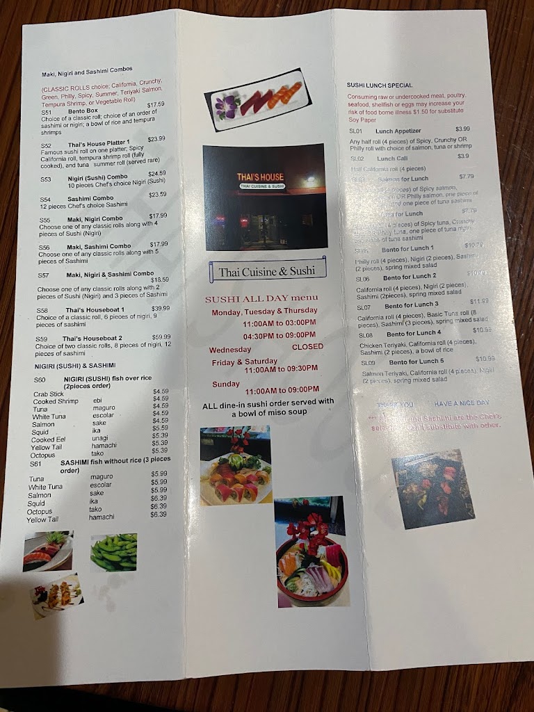 Thai House Cuisine & Sushi