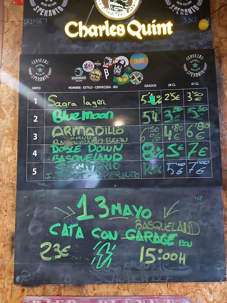 Bar BierLab. Aranjuez — Carta
