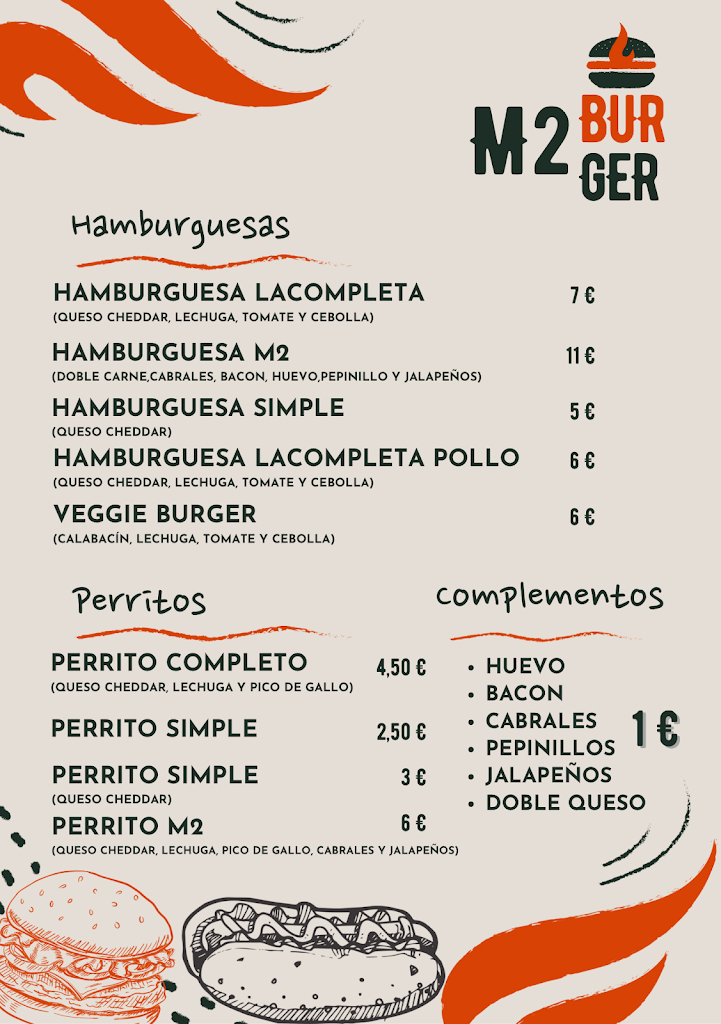 Cafe Bar M2 — Carta