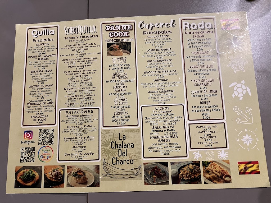 Tasca La Raspa — Carta