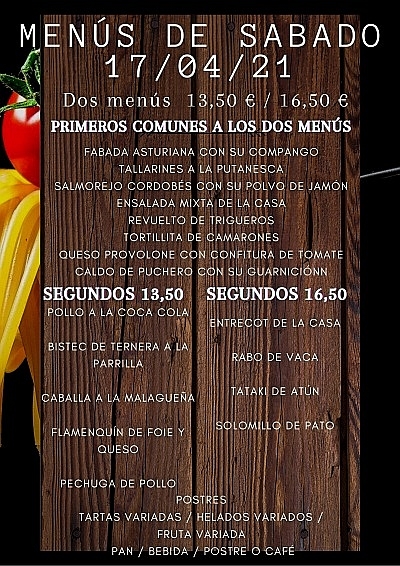 Restaurante El Jerezano — Carta