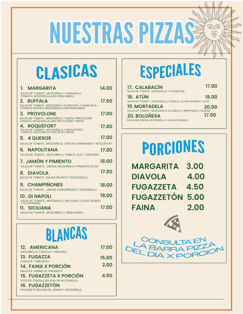 Los Campeones Castelldefels — Carta