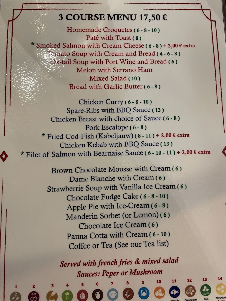 Bistro Michel — Carta