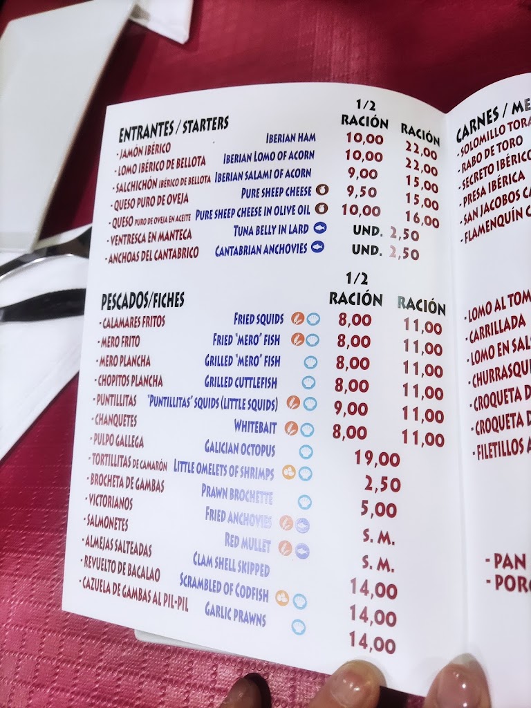 Toral Bar Cafeteria — Carta