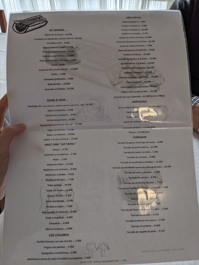 Restaurant Braseria la Teja — Carta