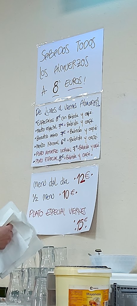 Restaurante asador Paloma y Joel — Carta