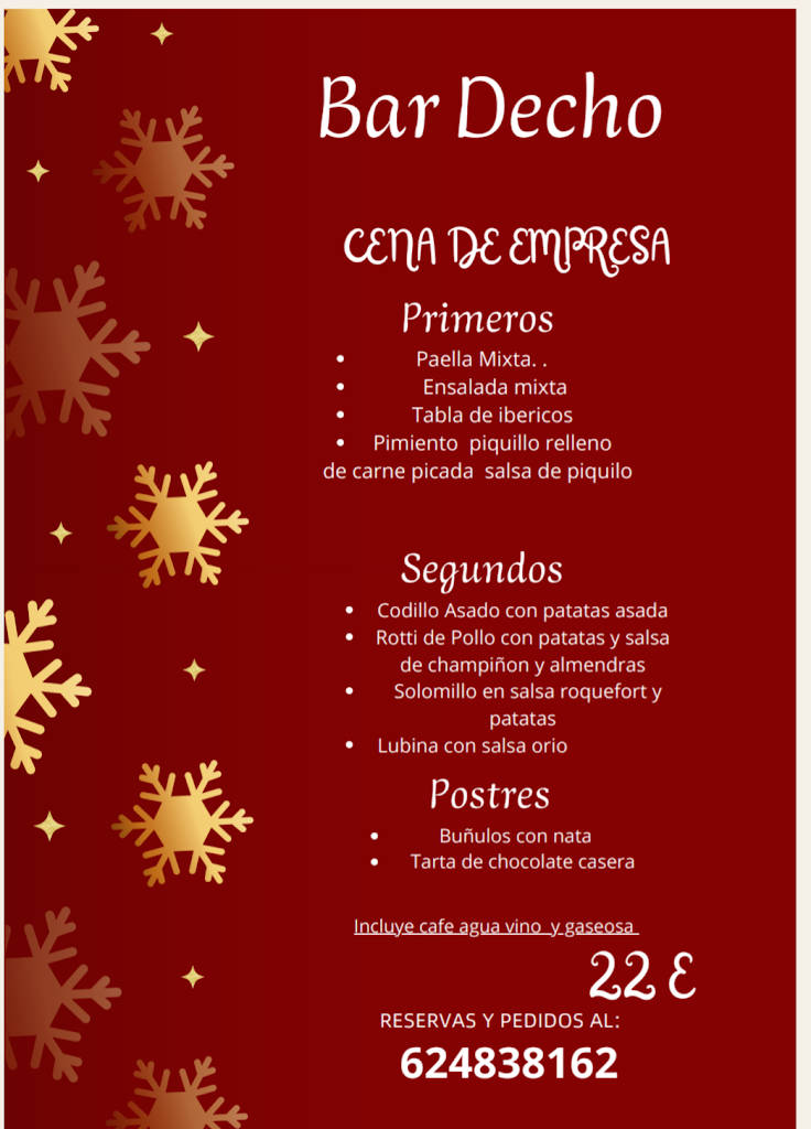 Bar Decho — Carta