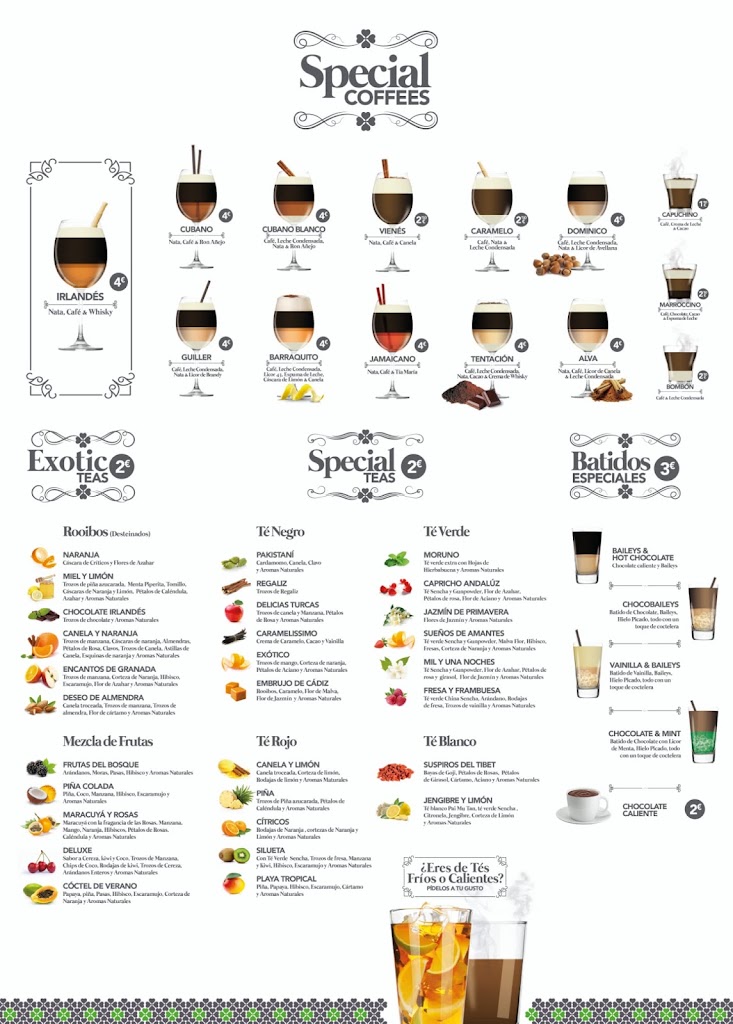 Cafe Irlandes — Carta