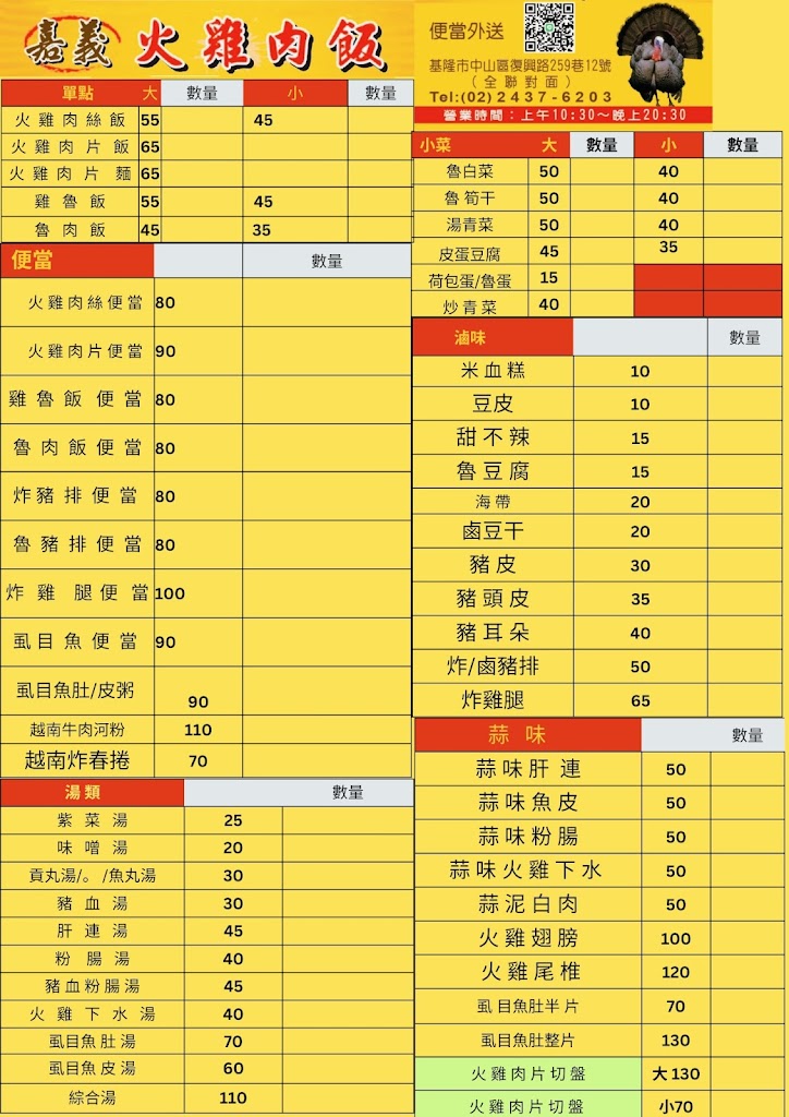 嘉義火雞肉飯便當 的照片