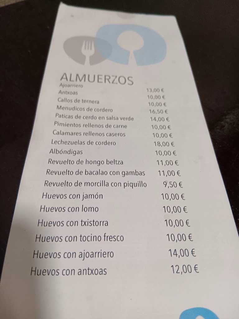Bar Bodegas Leyre Restaurante — Carta