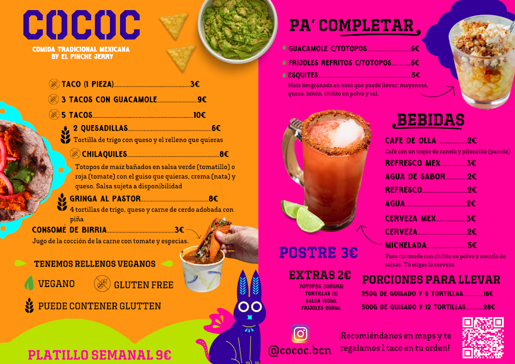 "Cococ" Mexicano — Carta