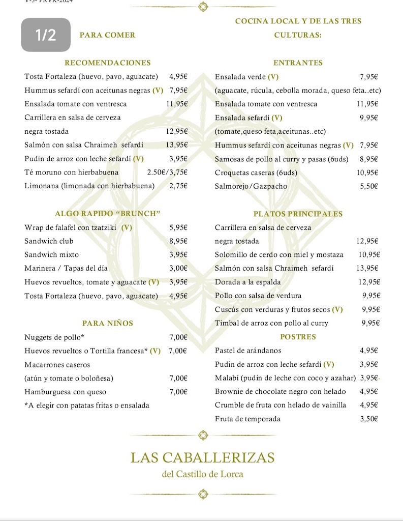 Las Caballerizas del Castillo de Lorca — Carta