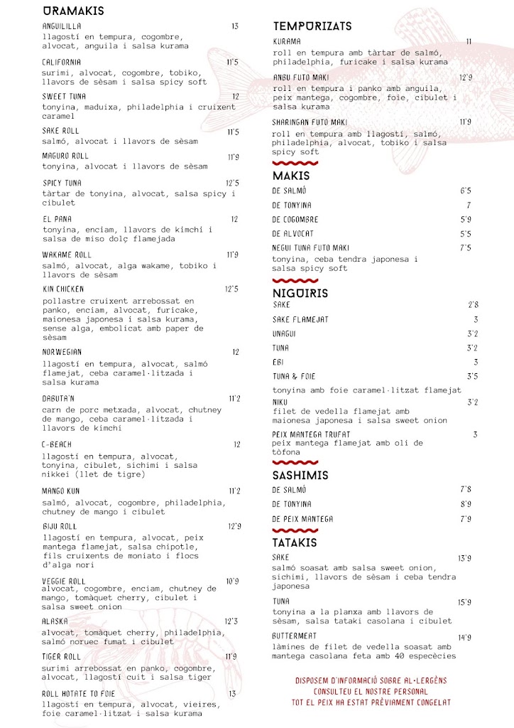 TAVERNA KURAMA * Cuina Japonesa i Sushi — Mas recientes