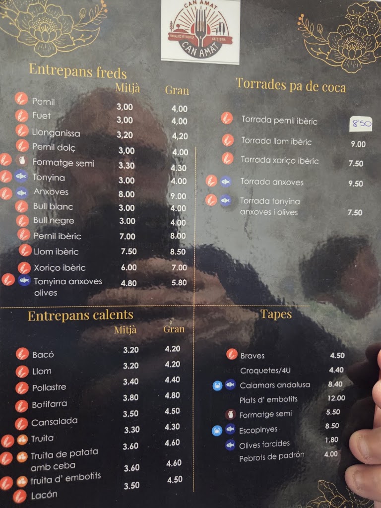 Can Amat Restaurant — Carta