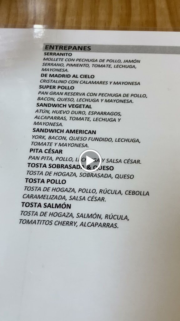 La Vella Coffee Shop — Carta