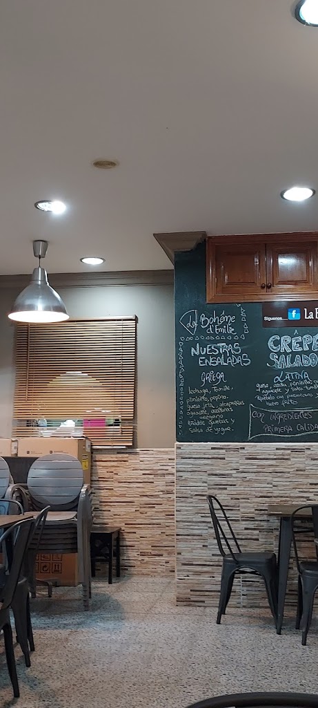 Creperia y Ensaladeria La Boheme d'Emilie — Carta