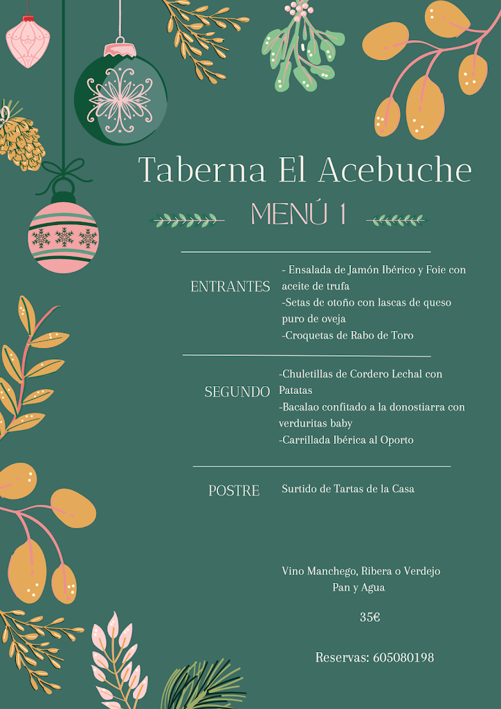 Taberna El Acebuche — Carta