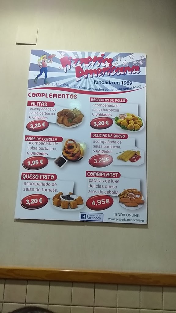 Pizzeria Americana — Carta