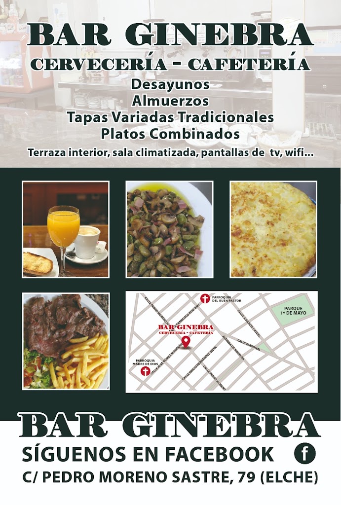 Cafeteria Bar Ginebra — Carta