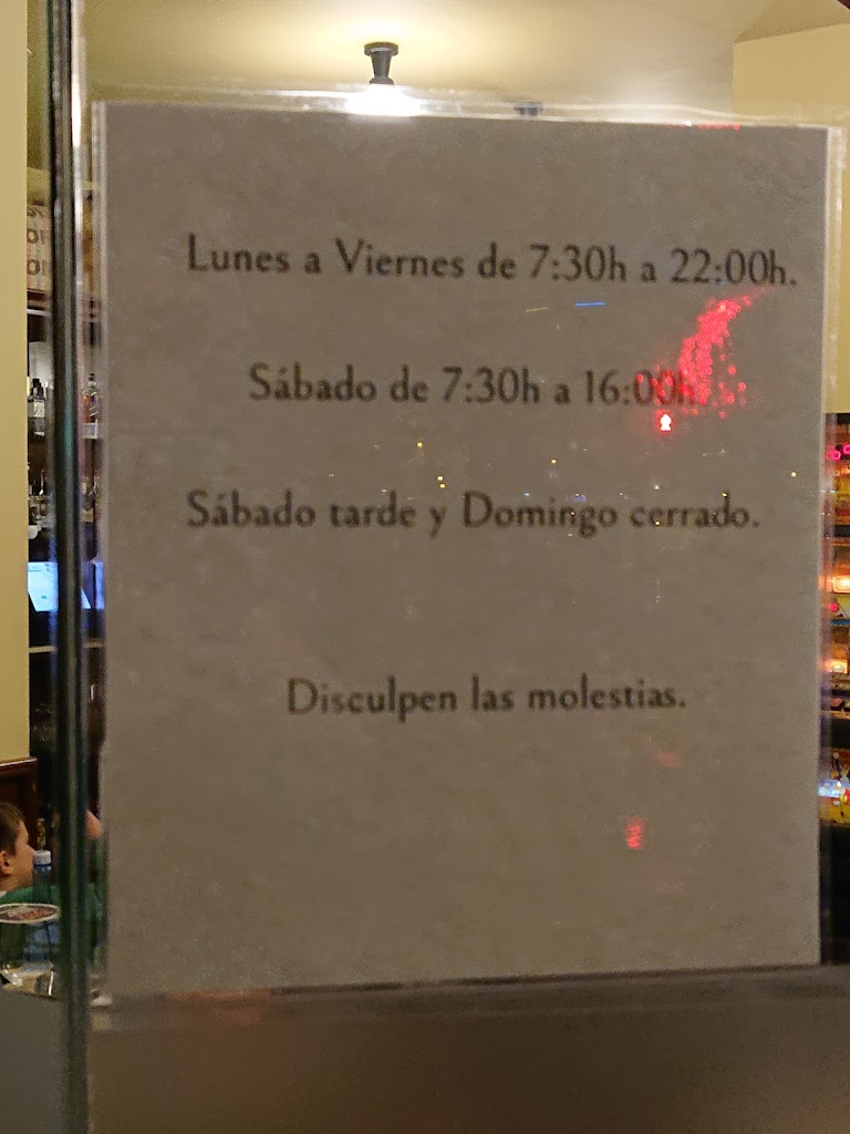 Cafeteria El Piano — Carta