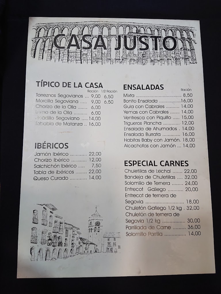 Casa Justo — Carta