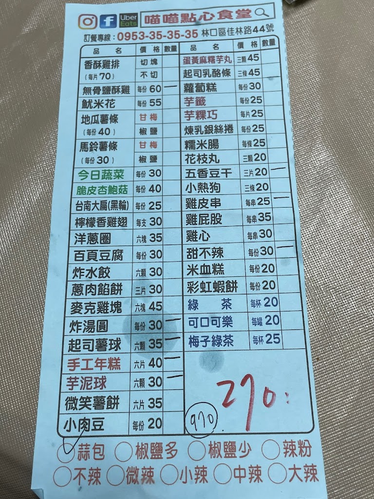 喵喵點心食堂/雞排&鹽酥雞/高速脫油/可LinePay/停車方便 的照片